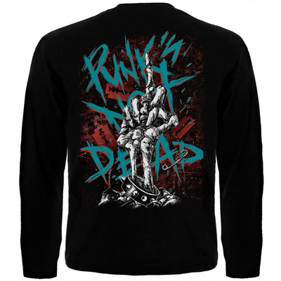 Футболка з довгим рукавом Punk's Not Dead (скелет з ірокезом) Зображення