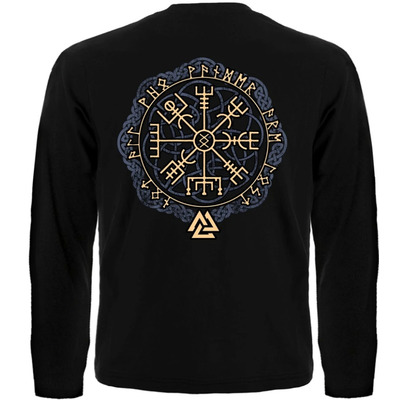 Футболка з довгим рукавом Дерево життя (Рунічний компас Вегвізир) Зображення