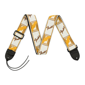 Ремень для гитары Fender 2 Monogrammed White Brown Yellow Strap Изображение