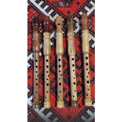 Сопилка фигурная с мундштуком "блок-флейта", буковая Изображение