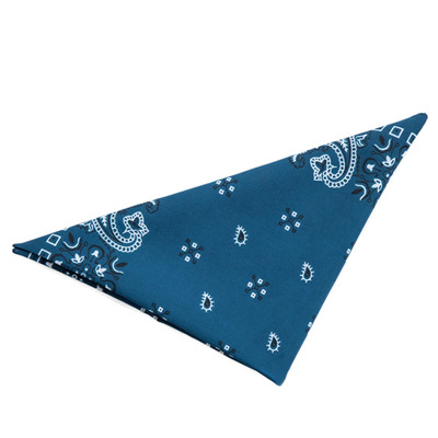 Бандана Огурцы бело-черные на бирюзовом фоне Изображение