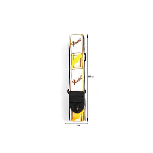 Ремень для гитары Fender 2 Monogrammed White Brown Yellow Strap Изображение