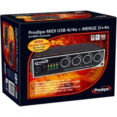 USB MIDI интерфейс Prodipe 4in/4out Изображение