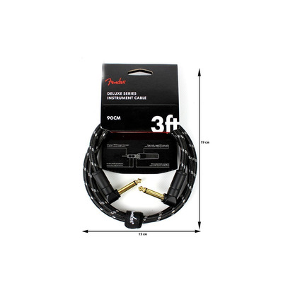 Кабель інструментальний Fender Cable Deluxe Series 3' Black Tweed Зображення