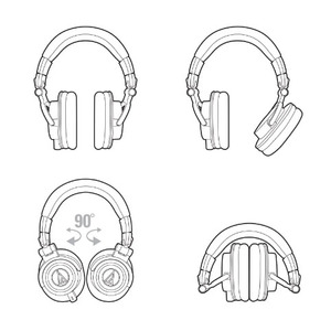Навушники Audio-Technica ATH-M50X WH Зображення