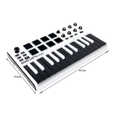 MIDI-контроллер Akai MPK MINI MK2 WHITE Изображение