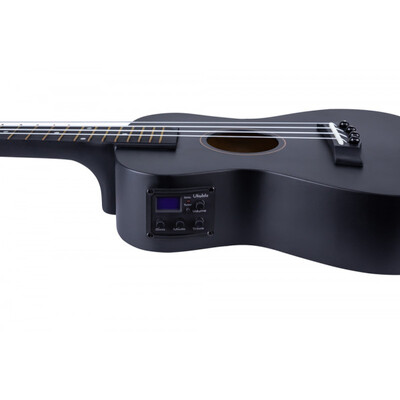 Електроакустичне укулеле Alfabeto U23 EQ (Чорний) + чохол (знижене в ціні) Зображення