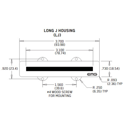 EMG LJA - активный звукосниматель для бас гитары Изображение
