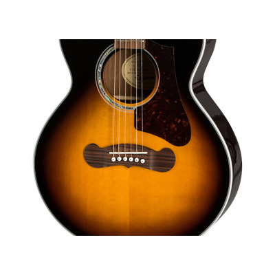 Гітара електроакустична EPIPHONE J-200 EC STUDIO PARLOR VINTAGE SUNBURST Зображення