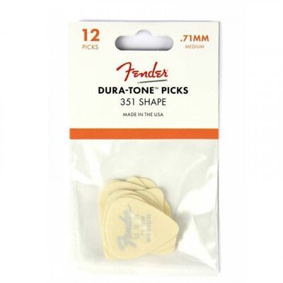 Медиатор Fender 351 Dura-Tone .71 12-Pack, Olympic White Изображение