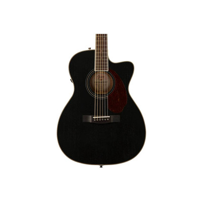 Гитара электроакустическая FENDER PM-3CE TRIPLE-O MAHOGANY BLACK TOP LTD Изображение
