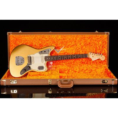 Електрогітара FENDER CUSTOM SHOP LIMITED EDITION 1963 JAGUAR JOURNEYMAN RELIC AGED AZTEC GOLD Зображення