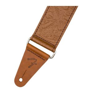 Ремінь гітарний FENDER STRAP 2" TOOLED LEATHER BROWN Зображення