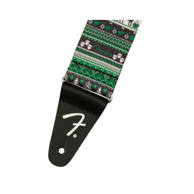 FENDER STRAP 2" UGLY XMAS SWEATER GREEN Ремень гитарный Изображение