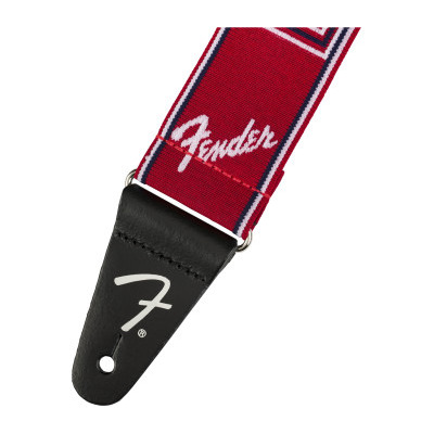 FENDER STRAP 2" WEIGHLESS MONOGRAMMED RED/WHITE/BLUE Ремень гитарный Изображение