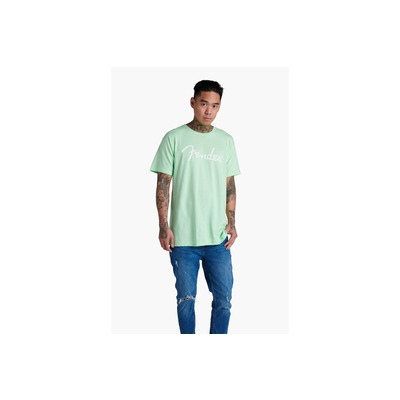 Футболка FENDER T-SHIRT SPAGHETTI LOGO SURF GREEN M Зображення