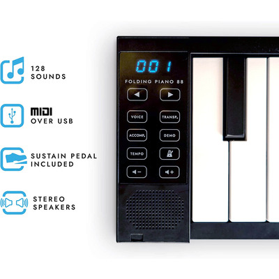 Фортепиано расскладное Carry-on Folding Piano (88 клавіш) Black Изображение