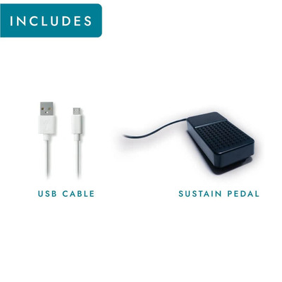 Фортепіано розкладне Carry-on Folding Piano Touch (49 клавіш) White Зображення