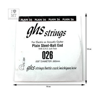 Струна для акустичної гітари GHS STRINGS 026 Зображення