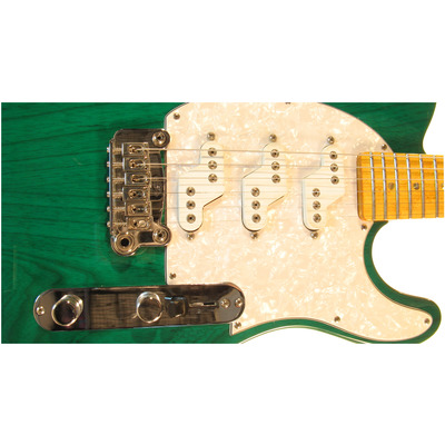 G&L ASAT Z3 (Clear Forest Green, maple, 3-ply Pearl). № CLF45565. Made in USA - Электрогитара Изображение