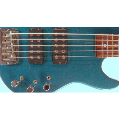 G&L L2500 FIVE STRINGS (Emerald Blue, rosewood) №CLF45360. Made in USA - Бас гитара пятиструнная Изображение