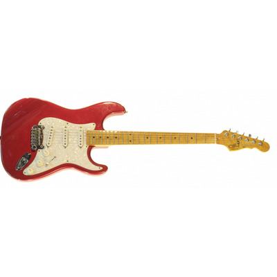 G&L LEGACY (Candy Apple Red, maple, 3-ply Pearl) №CLF45213. Made in USA - Электрогитара Изображение