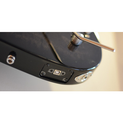 GODIN 034680 - Progression Boutique Trans Black Quilted HG RN with Bag (Made in Canada) - Электрогитара Изображение