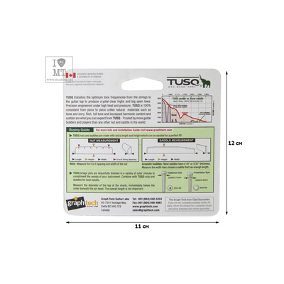 GRAPH TECH PQ-1400-00 TUSQ Nut Slotted Bass 5 String Нульовий поріжок Зображення