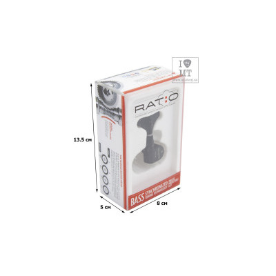 Колки для бас-гитары GRAPH TECH PRB-4400-BO Bass Ratio 4 in line Y key Black Изображение