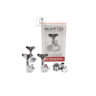 Колки для бас-гитары GRAPH TECH PRB-4400-CO Bass Ratio 4 in line Y key Chrome Изображение