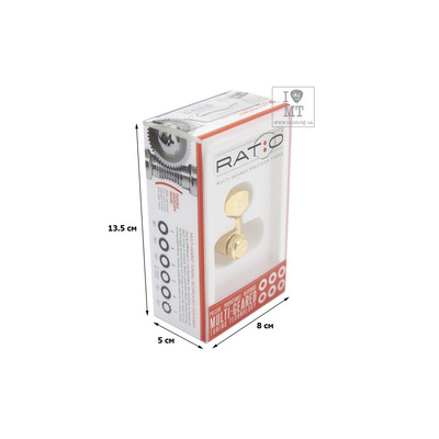 Колки для электрогитары GRAPH TECH PRL-8311-G0 Electric Locking 3+3 Contemporary Gold 2 Pin Изображение