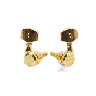 Колки для электрогитары GRAPH TECH PRL-8311-G0 Electric Locking 3+3 Contemporary Gold 2 Pin Изображение