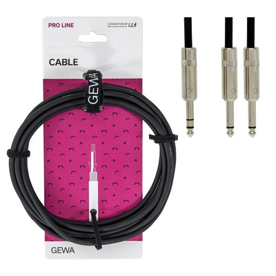 Інсертний кабель GEWA Pro Line Stereo Jack 6,3 мм/2x Mono Jack 6,3 мм (1,5 м) Изображение