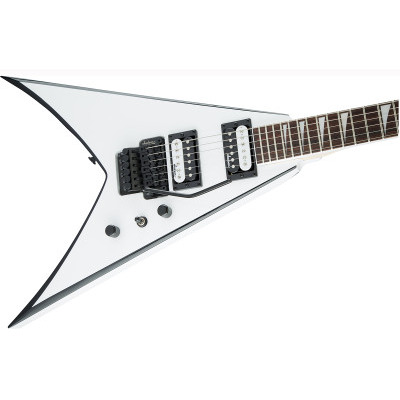 Електрогітара JACKSON JS32 AH KING V WHITE WITH BLACK BEVELS Зображення