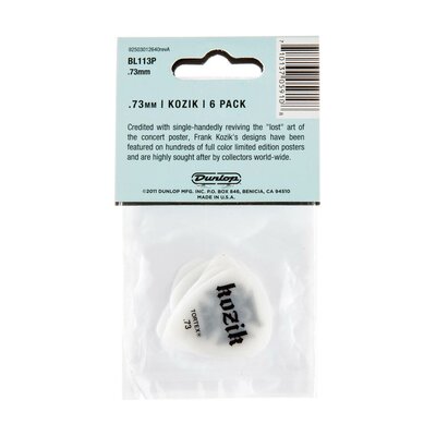 Медіатори Dunlop Frank Kozik BL113P1.0 (6шт.) Изображение