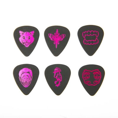 Медіатори Dunlop ILOVEDUST MAGENTA PICK TIN ILDCT02 (6шт) Зображення