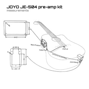 Преамп зі звукознімачем для акустичної гітари Joyo EQ-504 Зображення
