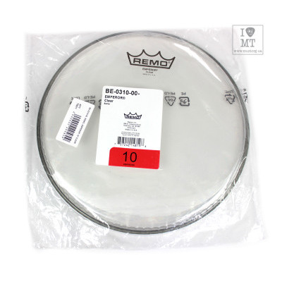 Пластик для барабана REMO EMPEROR 10" CLEAR Зображення