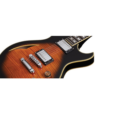 SCHECTER SOLO CUSTOM E/A DVS - Напівакустична електрогітара Зображення