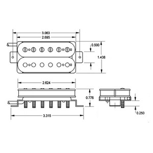 Звукознімач SEYMOUR DUNCAN '78 MODEL BRIDGE BLACK Зображення