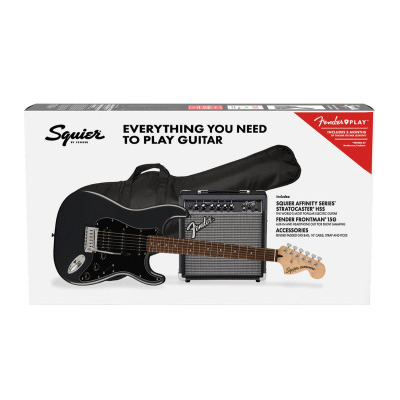 SQUIER by FENDER AFFINITY SERIES STRAT PACK HSS CHARCOAL FROST METALLIC Зображення