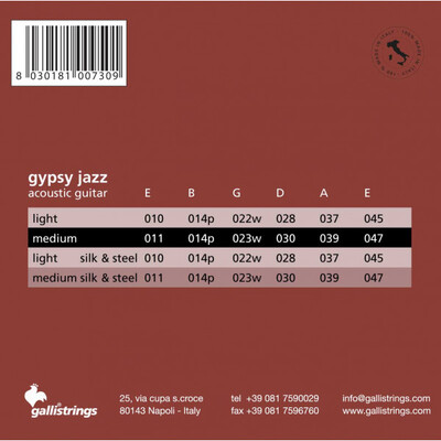 Струны для акустической гитары Gallistrings GSB11BE BALL END MEDIUM Изображение