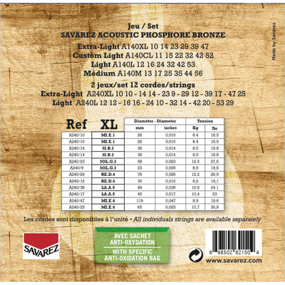 Струны для акустической гитары SAVAREZ A240XL Изображение