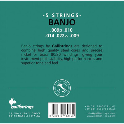 Струни для банджо Gallistrings G210 Зображення