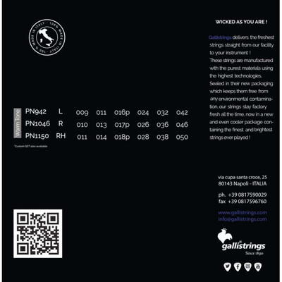Струни для електрогітари Gallistrings PN1150 REGULAR HEAVY Зображення