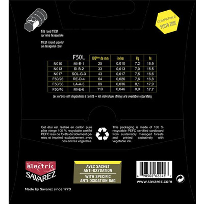 Струни для електрогітари Savarez F50L Изображение