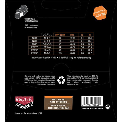 Струни для електрогітари Savarez F50XLL Зображення
