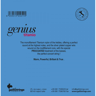 Струни для класичної гітари Gallistrings GR45 NORMAL TENSION Зображення