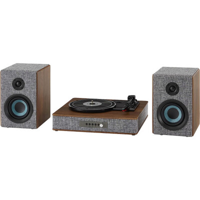 Виниловый проигрыватель Crosley Aria Shelf System Gray Изображение