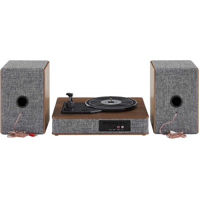 Виниловый проигрыватель Crosley Aria Shelf System Gray Изображение